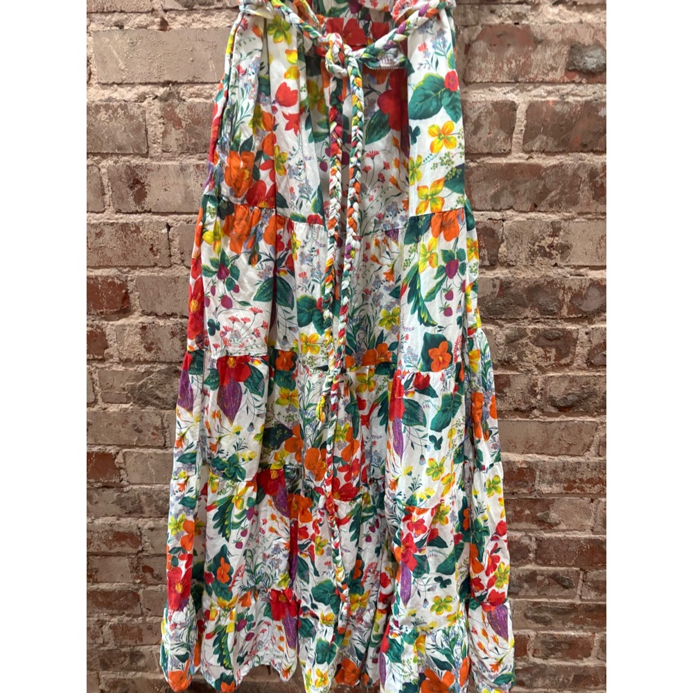 J.Crew Ratti Island Botanical Ruffle Front Maxi Dress Floral Size 6 AK625 - Picture 4 of 8